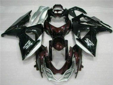 2009-2016 Suzuki GSXR 1000 Motorcycle Fairings - Glossy Black Silver White UK