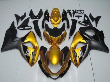 2009-2016 Suzuki GSXR 1000 Motorcycle Fairings - Gold Matte Black UK