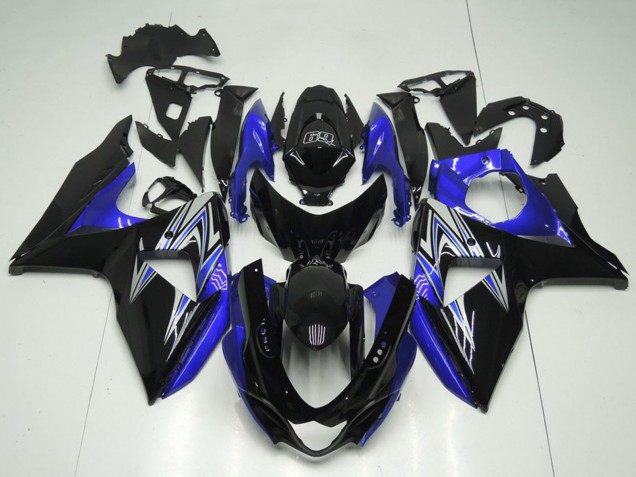 2009-2016 Suzuki GSXR 1000 Motorcycle Fairings - Glossy Black Blue UK