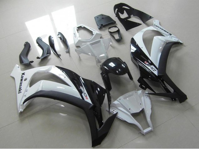 2011-2015 Kawasaki ZX10R Motorcycle Fairing - White Glossy Black UK