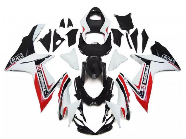 2011-2024 Suzuki GSXR 600/750 Motorcycle Fairings - White Red Black Alstare UK