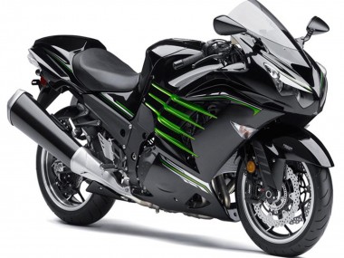 2012-2024 Kawasaki ZX14R ZZR1400 Motorcycle Fairings - Glossy Black Matte Black Green UK