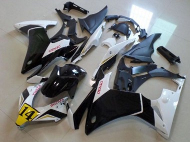 2013-2015 Honda CBR500R Motorcycle Fairings - White Yellow Glossy Black DENSO UK