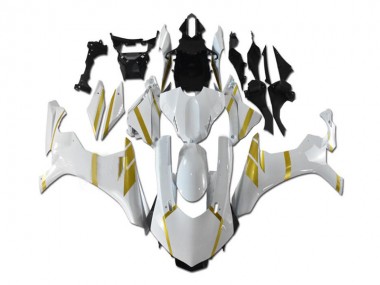 2015-2019 Yamaha YZF R1 Motorcycle Fairings - White Gold UK