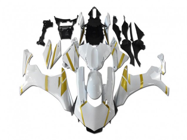 2015-2019 Yamaha YZF R1 Motorcycle Fairings - White Gold UK