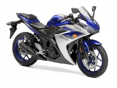 2015-2018 Yamaha YZF R3 Motorcycle Fairings - Silver Blue Black UK