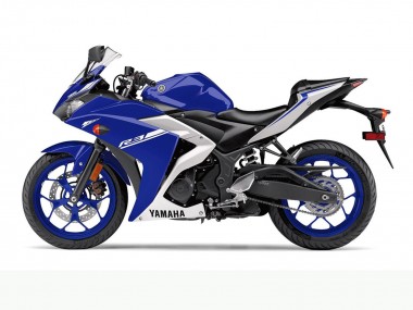 2015-2018 Yamaha YZF R3 Motorcycle Fairings - Blue White UK
