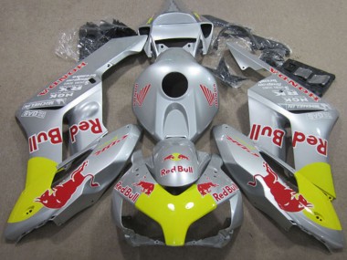 2004-2005 Honda CBR1000RR Motorcycle Fairings - Silver Yellow Red Bull UK