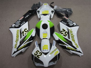 2004-2005 Honda CBR1000RR Motorcycle Fairings - White Yellow Green Glossy Black Hannspree 52 UK