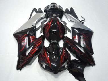 2004-2005 Honda CBR1000RR Motorcycle Fairings - Silver Glossy Black Red Flame UK