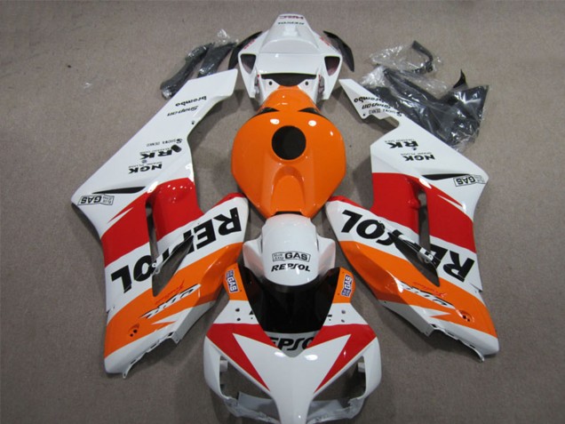 2004-2005 Honda CBR1000RR Motorcycle Fairings - White Orange Red Black Repsol UK