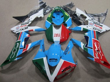 2004-2005 Honda CBR1000RR Motorcycle Fairings - White Blue Red Green Motul UK