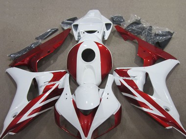 2006-2007 Honda CBR1000RR Motorcycle Fairing Kits - White Red UK