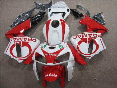 2005-2006 Honda CBR600RR Motorcycle Fairings - White Red Black Pramac UK