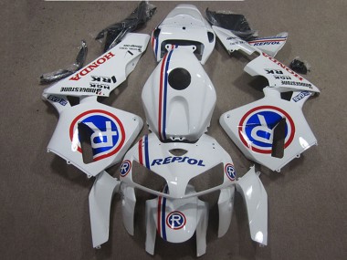 2005-2006 Honda CBR600RR Motorcycle Fairings - White Blue Repsol UK