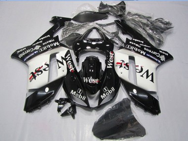 2007-2008 Kawasaki ZX6R Motorcycle Fairings - Black West Mobil UK