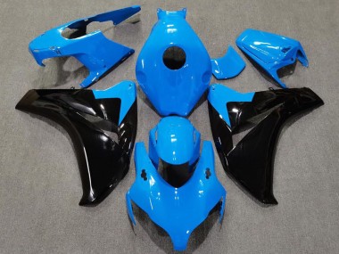 2008-2011 Honda CBR1000RR Motorcycle Fairings - Baby Blue Glossy Black UK