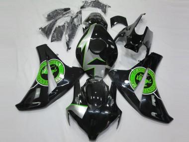 2008-2011 Honda CBR1000RR Motorcycle Fairings - Silver Green Glossy Black UK