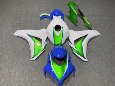 2008-2011 Honda CBR1000RR Motorcycle Fairings - White Green Blue UK