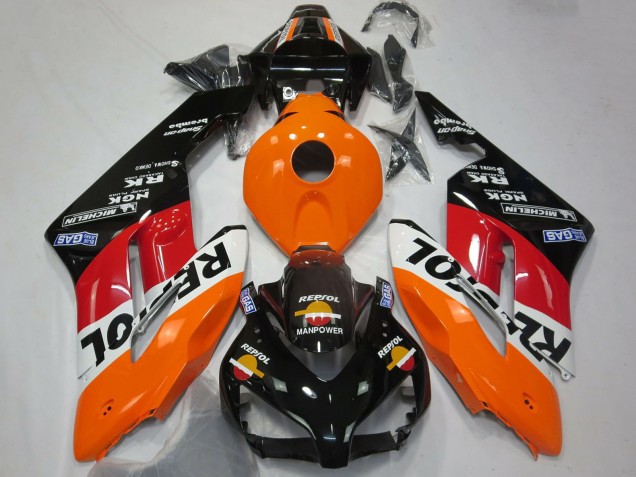 2004-2005 Honda CBR1000RR Motorcycle Fairing - Orange White Red Glossy Black Repsol UK