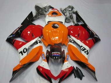 2009-2012 Honda CBR600RR Motorcycle Fairings - Orange White Red Glossy Black Repsol HRC UK