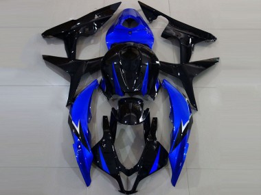2007-2008 Honda CBR600RR Motorcycle Fairings - Blue Glossy Black UK
