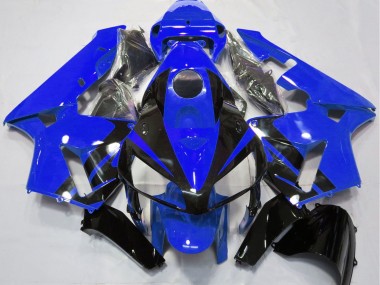 2005-2006 Honda CBR600RR Motorcycle Fairings - Blue Glossy Black Design UK