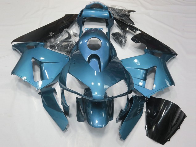 2003-2004 Honda CBR600RR Motorcycle Fairing - Light Blue Glossy Black UK