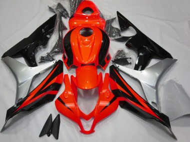 2007-2008 Honda CBR600RR Motorcycle Fairing - Silver Red Glossy Black OEM Style UK