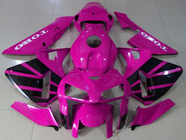 2005-2006 Honda CBR600RR Motorcycle Fairings - Hot Pink Black OEM Style UK