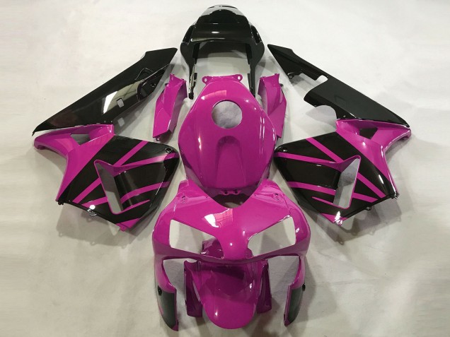 2003-2004 Honda CBR600RR Motorcycle Fairings - Hot Pink Glossy Black OEM Style UK