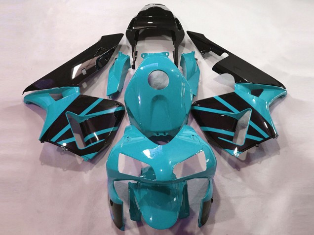 2003-2004 Honda CBR600RR Motorcycle Fairings - Light Blue Glossy Black OEM Style UK