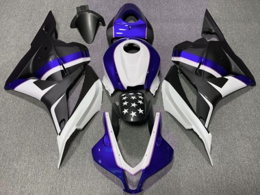2009-2012 Honda CBR600RR Motorcycle Fairings - Dark Blue Matte Black Star UK