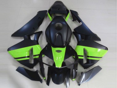 2005-2006 Honda CBR600RR Motorcycle Fairings - Matte Black Light Green UK