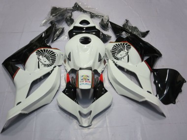 2009-2012 Honda CBR600RR Motorcycle Fairings - White Glossy Black Tie Dye UK