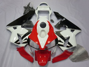 2003-2004 Honda CBR600RR Motorcycle Fairing - White Red Glossy Black UK