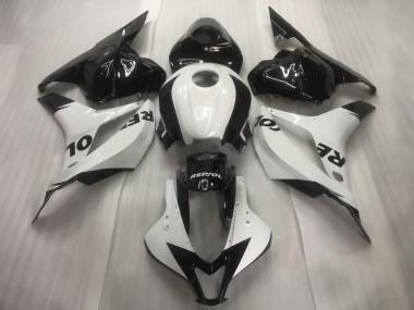 2009-2012 Honda CBR600RR Motorcycle Fairings - White Glossy Black Repsol UK
