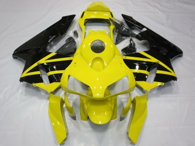 2003-2004 Honda CBR600RR Motorcycle Fairings - Yellow Glossy Black OEM Style UK
