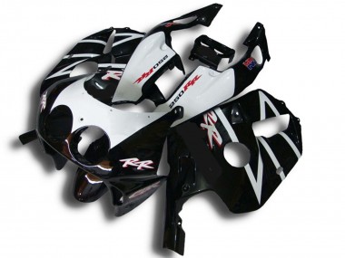 1990-1998 Honda CBR250RR Motorcycle Fairings - Glossy Black White RR UK