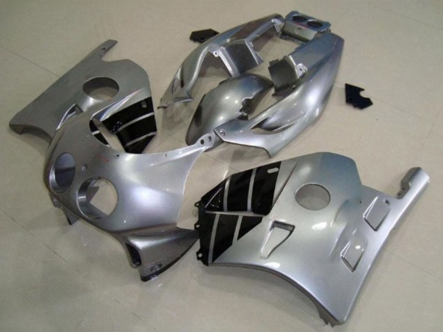 1990-1998 Honda CBR250RR Motorcycle Fairings - Silver Glossy Black UK