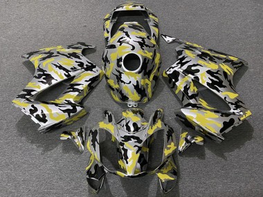 2002-2013 Honda VFR 800 Motorcycle Fairings - Yellow Camouflage UK