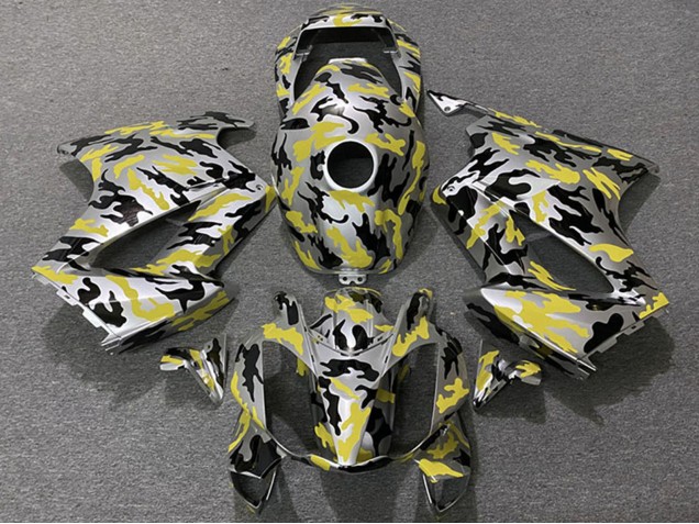 2002-2013 Honda VFR 800 Motorcycle Fairings - Yellow Camouflage UK