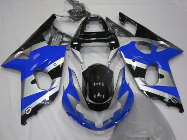 2000-2002 Suzuki GSXR 1000 Motorcycle Fairings - Blue Silver Black OEM Style UK