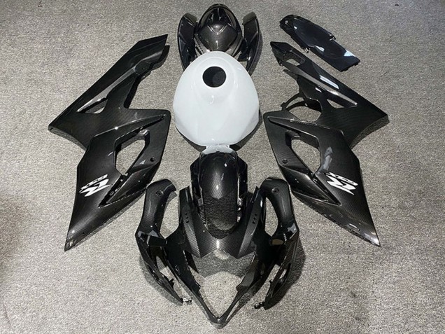 2005-2006 Suzuki GSXR 1000 Motorcycle Fairings - Carbon Fiber Style Glossy White UK