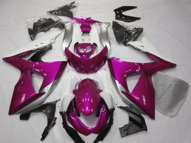 2009-2016 Suzuki GSXR 1000 Motorcycle Fairings - Pink White UK