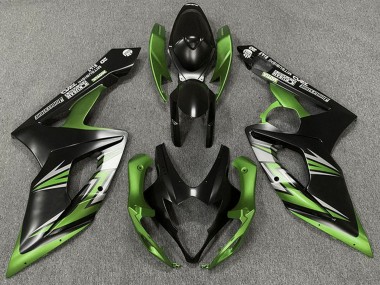 2005-2006 Suzuki GSXR 1000 Motorcycle Fairing - Matte Black Green UK