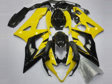 2005-2006 Suzuki GSXR 1000 Motorcycle Fairings - Yellow Glossy Black UK