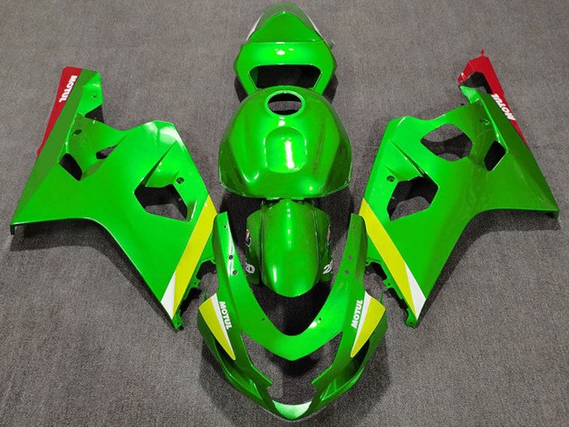 2004-2005 Suzuki GSXR 600 / GSXR 750 Motorcycle Fairings - Green Yellow White UK