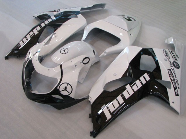 2001-2003 Suzuki GSXR 600 / GSXR 750 Motorcycle Fairings - White Glossy Black Jordan Michelin UK