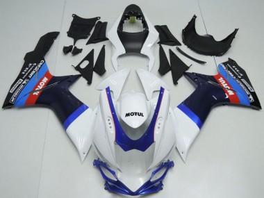 2011-2024 Suzuki GSXR 600 / GSXR 750 Motorcycle Fairings - White Blue Black Red Motul UK